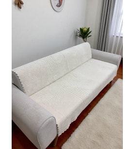 Welsoft 3 Kişilik Koltuk Örtüsü Koltuk şalı ve 170x200 (krem)