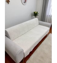 Welsoft 3 Kişilik Koltuk Örtüsü Koltuk şalı ve 170x200 (krem)