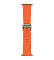 Vendas Apple Watch 7 41mm Uyumlu Kademe Ayarlı Silikon Kordon (Turuncu)