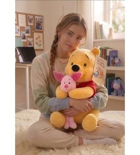 winnie the pooh ve piglet sarılan peluş orjinal lisanslı ürün büyük boy 50 cm