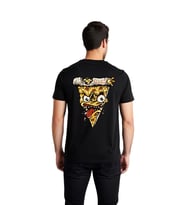 Erkek Komik Pizza Yüz Baskılı Kısa Kollu Tişört %100 Pamuk Rahat Kesim Günlük Giyim Modern Şık Zarif