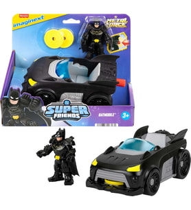 Fisher-Price Imaginext Dc Super Friends Metal Force Batmobile Oyuncak Araba, 3 Inç Batman Aksiyon Fi
