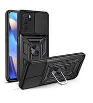 Coverzone Oppo A54 ?le Uyumlu PhoenixShield S�rg�l� Sistem Kamera Korumal? Kapak Tam Koruma Manyetik Vega Kapak Siyah
