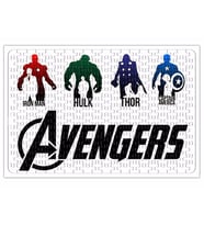 Avengers İron Man Hulk Thor Captain Amerika Puzzle+