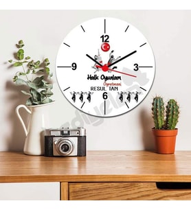 Halk Oyunları Öğretmenine Hediye Duvar Saati 002