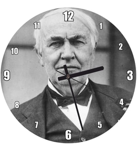 Cakatablo  Thomas Edison Papyon Takım Elbise Duvar Saati