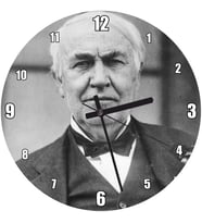 Cakatablo  Thomas Edison Papyon Takım Elbise Duvar Saati