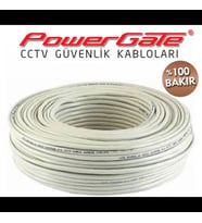 Powergate Pro 100mt, 2+1 (2x0,50+0,33) %100bakır, Cctv Güvenlik Kablosu