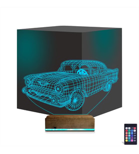Luvivia Klasik Araba 3D Lamba - Masa Gece Lambası