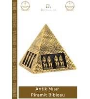 #PiramitBiblo Antik Mısır Temalı Estetik Dekoratif Polyester Taş Tozu Kompakt İşçilik Piramit Biblo