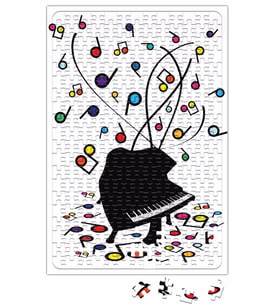 Müzik Notaları Puzzle 240 Parça Yapboz