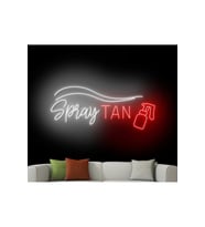 Spray TAN Yazılı ve Şekilli Neon Tabela