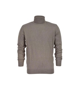 Erkek Spor Düz Balıkçı Yaka Kazak R21010 BGL-ST03179 (Bej)