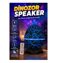 Dinozor Yumurta Projeksiyonlu Bluetooth Hoparlör Renk Değiştiren Gece Lambası
