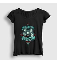 Presmono Kadın Siyah Band Bring Me The Horizon T-Shirt 20636tt