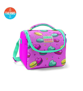 Coral High Kids Açık Pembe Su Yeşili Makaron Desenli Thermo Beslenme Çantası 11701