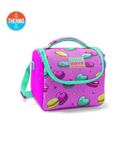 Coral High Kids Açık Pembe Su Yeşili Makaron Desenli Thermo Beslenme Çantası 11701