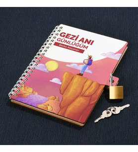 Erkeğe Hediye Seyahat Günlüğü Kilitli Defter