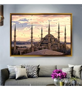 Altın Çerçeveli dekoratif tablo a474 (Gold)