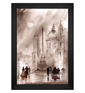 Manzara Temalı Kanvas Tablo 50 x 70 cm Siyah Çerçeve