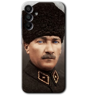 Galaxy A15 Kılıf HD Desen Baskılı Kılıf - Başkomutan Atatürk