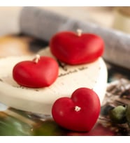 VIP DEKOR DÜĞÜN MUMLARI HEART RED FLOATİNG WATER CANDLE 24 ADET KIRMIZI SU MUMU SUDA YÜZEN MUM
