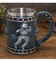3D Astronot Tasarımlı Kupa Bardak