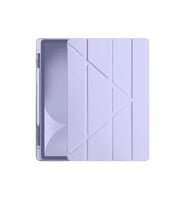 iPad Pro 11 (2024) Kılıf Kalemlikli Hugo Tablet Kılıfı - Lila