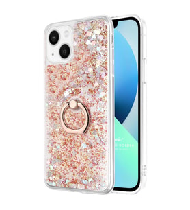 Microsonic Apple iPhone 13 Mini Kılıf Glitter Liquid Holder Gold