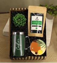 Kişiye Özel Termos & Filtre Kahve & Bardak Altlığı & Dekoratif Mum Hediye Seti