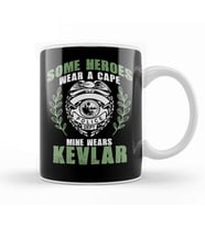 Some Heroes Wear Capes Mine Wears Kevlar Policeman Kupa Bardak Porselen