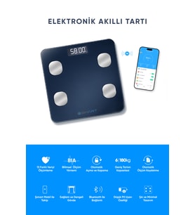 Yüksek Doğruluk Akıllı Tartı, Yağ ve Kas Analizi ile Vücut Takibi