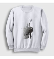 Presmono Unisex Beyaz Ace Servis Spor Tennis Tenis Sweatshirt 329651tt