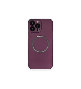 Apple İphone 14 Pro Kılıf Jack Magneticsafe Lens Silikon - Mürdüm