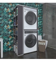 Kenzlife çamaşır-kurutma makinesi dolabı bolodenka sol gri 180*090*60 banyo kapaksız arkalıksız (Karışık)