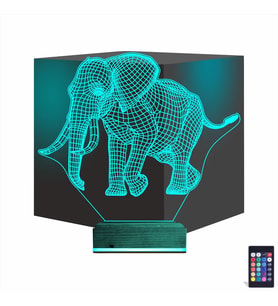 Luvivia Fil 3D Lamba - Masa Gece Lambası