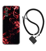General Mobile GM 21 Pro GM 22 Pro Plus Kılıf Boyun Askılı Silikon Red Smoke 1745