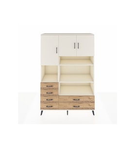 Hyperion Dolap 9 Raflı 6 Çekmeceli 3 Kapaklı 132x44x195 Aytaşı-Aytaşı/Çam