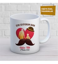Kişiye Özel İsim Yazılabilir Seni Seviyorum Baba Kupa Bardak