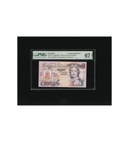 PMG 67 Puan EPQ SUPER GEM UNC Gibraltar Cebelitarık 20 Pound Pick 31a 2004 S/N CCC 488154 ÇİL