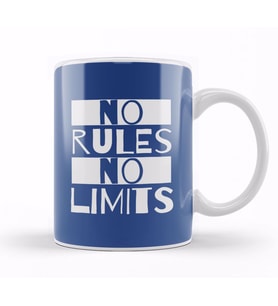 No Rules No Limits Slogan Kupa Bardak Porselen