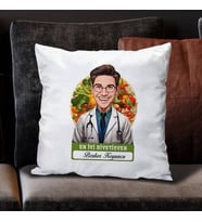 Kişiye Özel Hediye Karikatürlü En İyi Erkek Diyetisyen Yastık