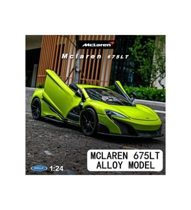 MCLAREN 675T YEŞİL 1/24 Ölçek Diecast Metal Model Araba Koleksiyon