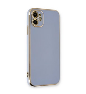 Microsonic Apple iPhone 12 Kılıf Olive Plated Lavanta Grisi