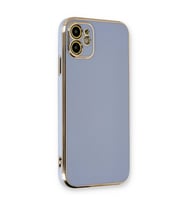 Microsonic Apple iPhone 12 Kılıf Olive Plated Lavanta Grisi