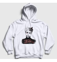 Presmono Unisex Beyaz Hate XXXTentacion Kapüşonlu Sweatshirt 47953tt