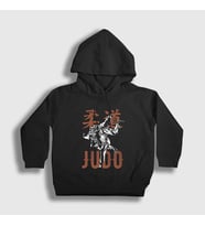 Presmono Unisex Çocuk Siyah Uchi Mata Ufc Mma Judo Kapüşonlu Sweatshirt 504887tt