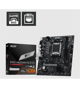 MSI PRO A620AM-B EVO DDR5 6800MT/S 1XHDMI 1XVGA 1XM.2 USB MATX AM5 (AMD AM5 9000/8000/7000 SERİ İLE