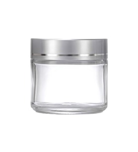 50 ml Boş Şeffaf Cam Seyahat Krem ve Organizer Kavanozu Kozmetik Kutu
