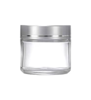 50 ml Boş Şeffaf Cam Seyahat Krem ve Organizer Kavanozu Kozmetik Kutu